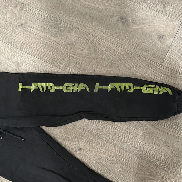 Black I.AM.GIA sweatpants with green logo - Picture 3 of 3